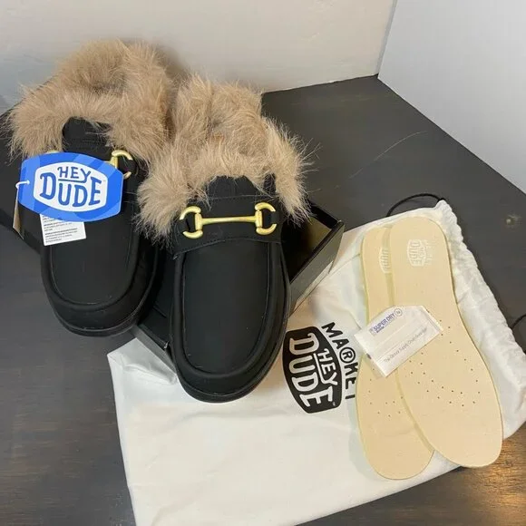 HEYDUDE Wally Slip Loafer Market – Men’s 10 (11.5–12 Woman's size) -Black – NIB - Picture 3 of 9